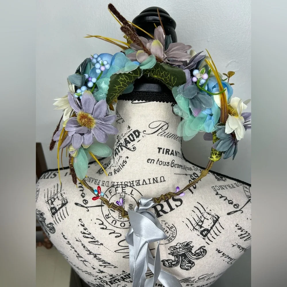 Brand new-Wedding-Bride Boho Headband with Groom boutonniere